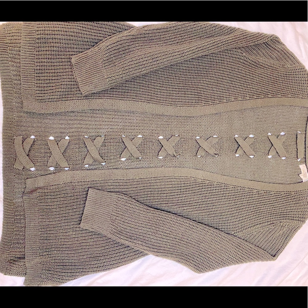 Pinque- XL Hunter Green cardigan